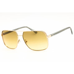 Guess Men's Sunglasses - Shiny Pale Gold Metal Rectangular Shape Frame | GU00119 32F