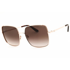 Guess Women's Sunglasses - Shiny Rose Gold Rectangular Full Rim Frame | GU00194 28F