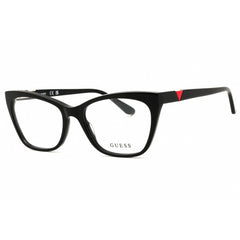 Guess Women's Eyeglasses - Shiny Black Acetate Cat Eye Full Rim Frame | GU2811 001