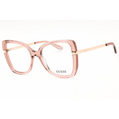 Guess Women's Eyeglasses - Shiny Beige Oversized Shape Full Rim Frame | GU50245 057