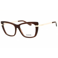 Guess Women's Eyeglasses - Shiny Dark Brown Cat Eye Shape Full Rim Frame | GU50246 048
