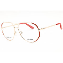 Guess Women's Eyeglasses - Matte Orange/Gold Aviator Full Rim Frame | GU50247 043