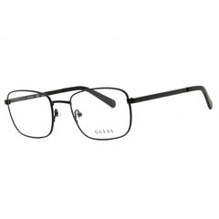 Guess Men's Eyeglasses - Matte Black Metal Rectangular Full Rim Frame | GU50074 002