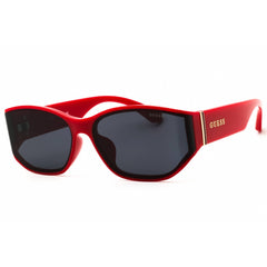 Guess Factory Women's Sunglasses - Oval Shape Shiny Red Full Rim Frame | GF00066 66A