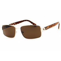 Guess Factory Men's Sunglasses - Rectangular Gold Metal Full Rim Frame | GF00069 32E