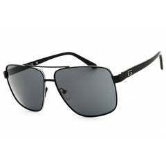 Guess Factory Men's Sunglasses - Rectangular Shiny Black Metal Frame | GF5074 01A