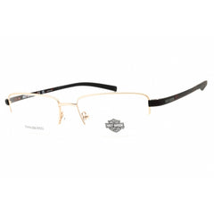 Harley Davidson Men's Eyeglasses - Pale Gold Rectangular Half Rim Frame | HD00017 032