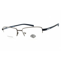 Harley Davidson Men's Eyeglasses - Matte Gunmetal Metal Half Rim Frame | HD00017 009