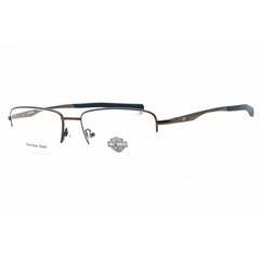 Harley Davidson Men's Eyeglasses - Shiny Gunmetal Metal Half Rim Frame | HD0820 008
