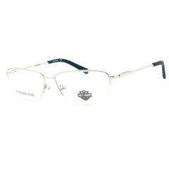 Harley Davidson Men's Eyeglasses - Shiny Light Nickeltin Half Rim Frame | HD0913 010