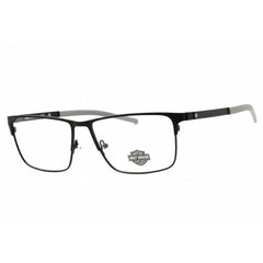 Harley Davidson Men's Eyeglasses - Matte Black Metal Rectangular Frame | HD50102 002