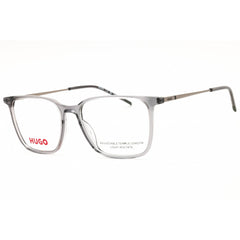 Hugo Men's Eyeglasses - Transparent Dark Grey Rectangular Frame | HG 1288 0D3X 00