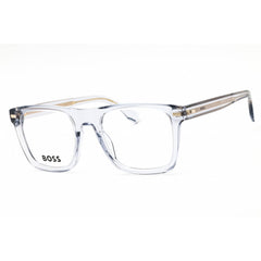 Hugo Boss Men's Eyeglasses - Grey Plastic Rectangular Full Rim Frame | 1445 0KB7 00