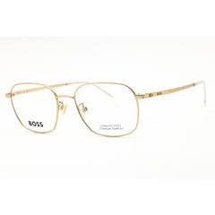Hugo Boss Men's Eyeglasses - Matte Gold Metal Oval Full Rim Frame | 1674/F 0AOZ 00