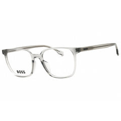 Hugo Boss Men's Eyeglasses - Grey Plastic Rectangular Shape Frame | 1679/F 0KB7 00