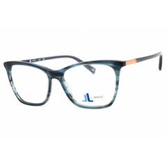J. Landon Women's Eyeglasses - Shiny Blue Rectangular Full Rim Frame | JL50022 090