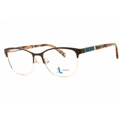 J. Landon Women's Eyeglasses - Matte Dark Brown Metal Oval Full Rim Frame | JL5009 049