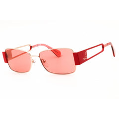 Max & Co Women's Sunglasses - Rectangular Shiny Rose Gold/Bordeaux Frame | MO0070 28S