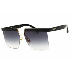 Max Mara Women's Sunglasses - Shiny Black Oversized Shape Half Rim Frame | MM0071 01A