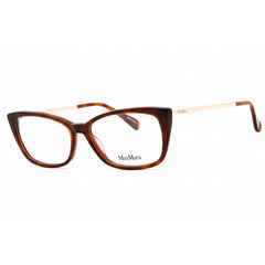 Max Mara Women's Eyeglasses - Blonde Havana Rectangular Full Rim Frame | MM5026 53A