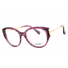 Max Mara Women's Eyeglasses - Violet/Gold Acetate Round Full Rim Frame | MM5116 083