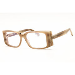 Max Mara Women's Eyeglasses - Beige Horn Rectangular Full Rim Frame | MM5157-B 060