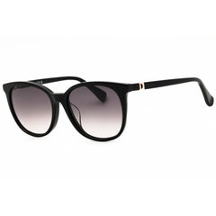 Max Mara Women's Sunglasses - Shiny Black Acetate Round Full Rim Frame | MM0022-F 01B