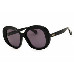 Max Mara Women's Sunglasses - Shiny Black Acetate Full Rim Cat Eye | MM0087 01A