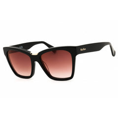 Max Mara Women's Sunglasses - Shiny Black Acetate Full Rim Cat Eye | MM0089 01F