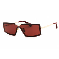 Max Mara Women's Sunglasses - Gold Bordeaux Lens Full Rim Shield Frame | MM0118 32S