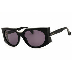 Max Mara Women's Sunglasses - Shiny Black Acetate Full Rim Oversized | MM0123 01A