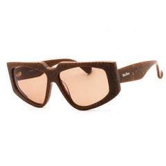 Max Mara Women's Sunglasses - Havana Acetate Full Rim Cat Eye Frame | MM0125 56E