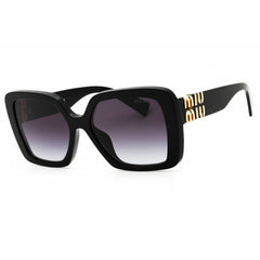 Miu Miu Women's Sunglasses - Black Oversized Shape Full Rim Frame | 0MU 10YS 1AB5D1