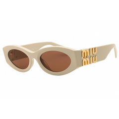 Miu Miu Women's Sunglasses - Milk Acetate Oval Shape Full Rim Frame | 0MU 11WS 21D90Q