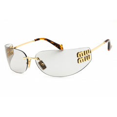Miu Miu Women's Sunglasses - Gold Metal Oval Shape Rimless Frame | 0MU A51S 5AK50K