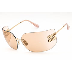 Miu Miu Women's Sunglasses - Gold Metal Rimless Rectangular Frame | 0MU 54YS ZVN20F