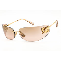 Miu Miu Women's Sunglasses - Gold Metak Brown Lens Rimless Frame | 0MU A51S 5AK20P