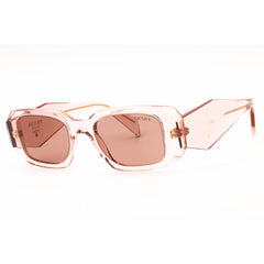Prada Women's Sunglasses - Transparent Peach Rectangular Shape Frame | 0PR 17WS 19Q10D
