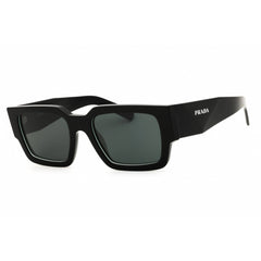 Prada Men's Sunglasses - Black/Talc Full Rim Rectangular Frame | 0PR B17S 16K08Z