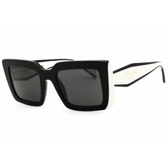 Prada Women's Sunglasses - Black Acetate Full Rim Rectangular | 0PR D01S 20G08Z