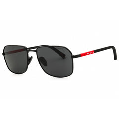 Prada Sport Men's Sunglasses - Matte Black Metal Rectangular Frame | 0PS A51S 1BO06F