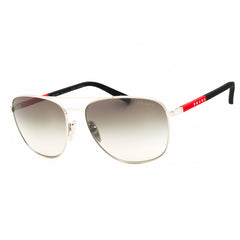 Prada Sport Men's Sunglasses - Silver Metal Full Rim Aviator Frame | 0PS 54ZS 1BC02M