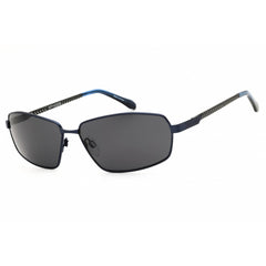 Spyder Men's Sunglasses - Navy Metal Dark Grey Lens Full Rim Oval Frame | SP6033 414