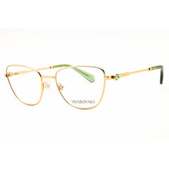 Swarovski Women's Eyeglasses - Gold Metal Cat Eye Shape Full Rim Frame | 0SK1018 4017
