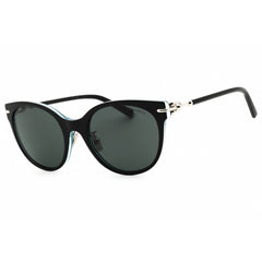 Tiffany Women's Sunglasses - Black/Blue Acetate Round Full Rim Frame | 0TF4223D 8285S4