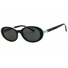 Tiffany Women's Sunglasses - Black/Blue Acetate Oval Full Rim Frame | TF4242D 8055S4