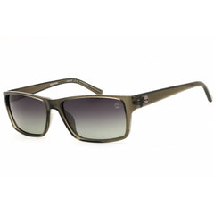 Timberland Men's Sunglasses - Shiny Dark Green Rectangular Shape Frame | TB9297 96D