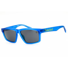 Timberland Men's Sunglasses - Matte Blue Rectangular Shape Full Rim Frame | TB9329 91A