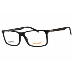 Timberland Men's Eyeglasses - Matte Black Rectangular Full Rim Frame | TB1650 002