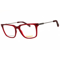 Timberland Men's Eyeglasses - Matte Red Rectangular Shape Full Rim Frame | TB50016 067